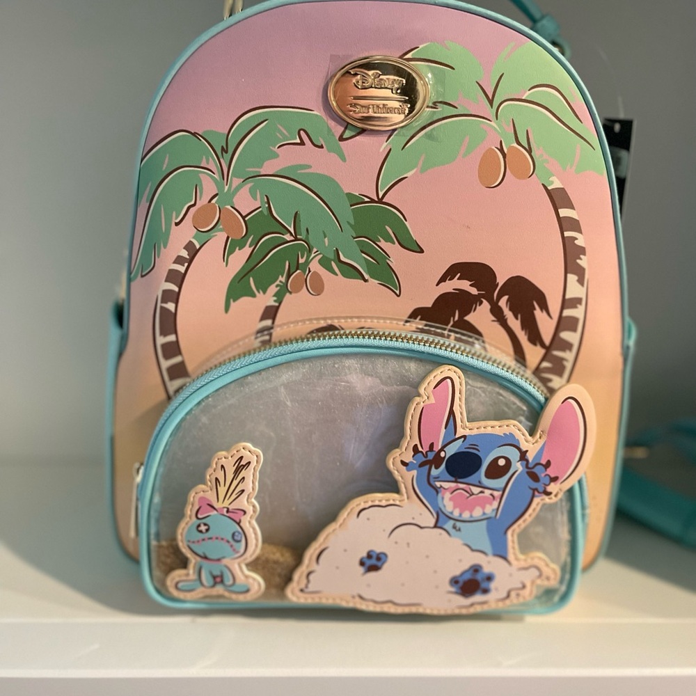 NWT Disney Lilo & Stitch Scrump Beach Sand Mini Backpack Bag Purse Our Universe